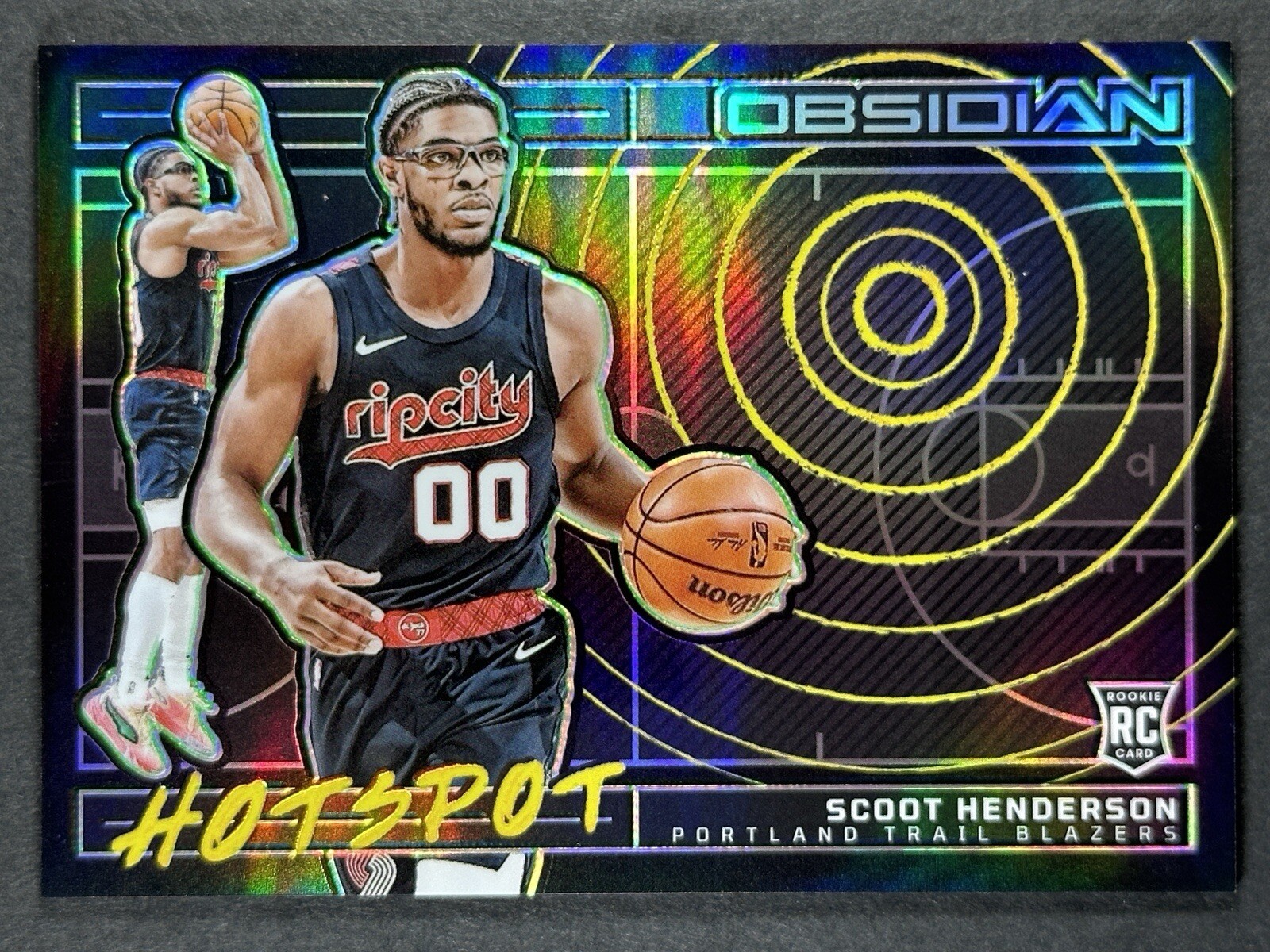 2023-24 Panini Obsidian Scoot Henderson Hotspot Green Electric Etch /25