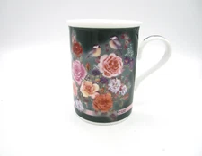 Valerie Pfeiffer Green with Pink, Red Roses & Birds Tea Coffee Mug 10 oz (313)