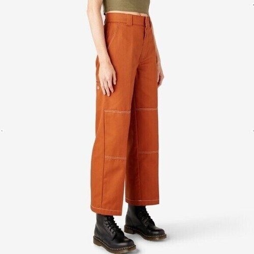 Neu mit Etikett Dickies Damenhose lockere Passform Doppelknie Farbe GingerBread braun 14R - Bild 2 von 12