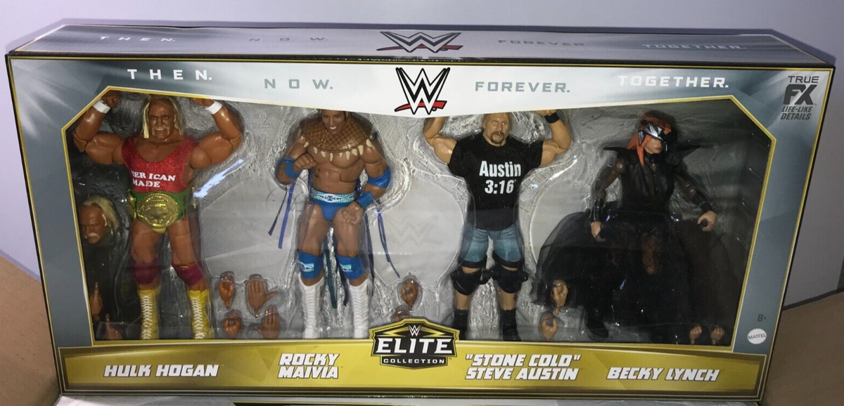 Pack De 3 Figurines WWE Mattel Elite – Hulk Hogan Et Autres – Neuf En Boîte, 2024