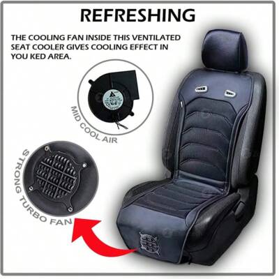 ZONETECH Zone Tech Cooling Car Seat Cushion Black 12V Automotive-XYLC6 discounts