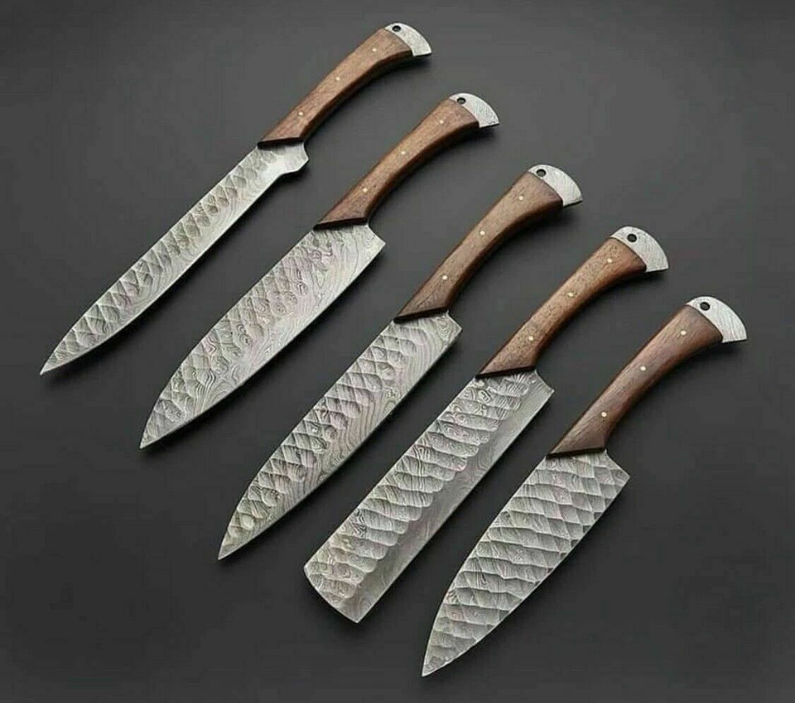 Custom Handmade Damascus Steel Chef Knives Set Wooden Handle
Opens in a new window or tab