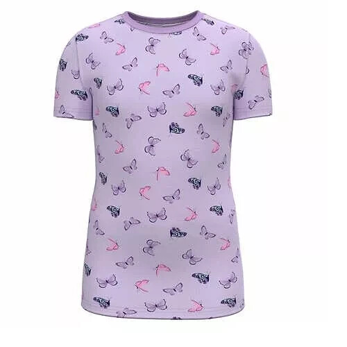 NEW Kirkland Signature Girls 4-Piece Cotton Pajama Set, Purple Butterfly, Size 6 - Picture 6 of 8