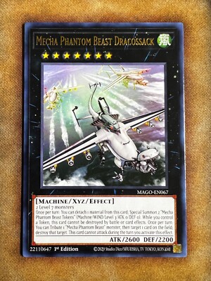 Yugioh Mecha Phantom Beast Dracossack MAGO-EN067 Rare 1st Ed NM