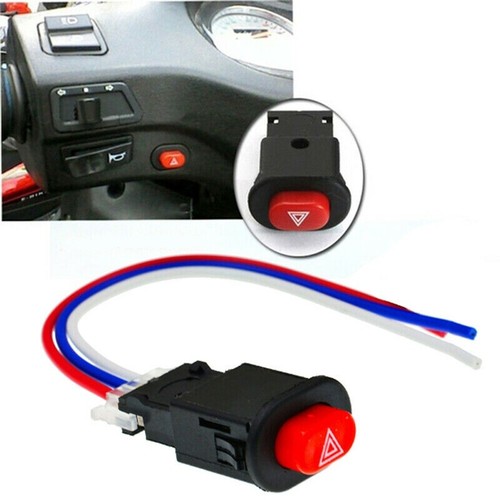 Bouton WARNING Feux de détresse Clignotant Auto Moto Scooter Quad Buggy