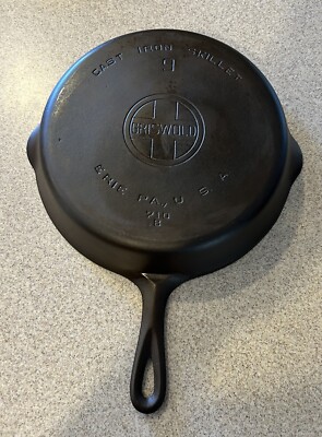【誠実】 Griswold Vintage #9 Large 1930-39 Skillet Iron Cast 710B 焼き網、グリドル