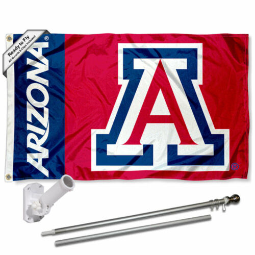 Arizona Wildcats Flaga Słup i wspornik Pakiet prezentowy - Zdjęcie 1 z 6