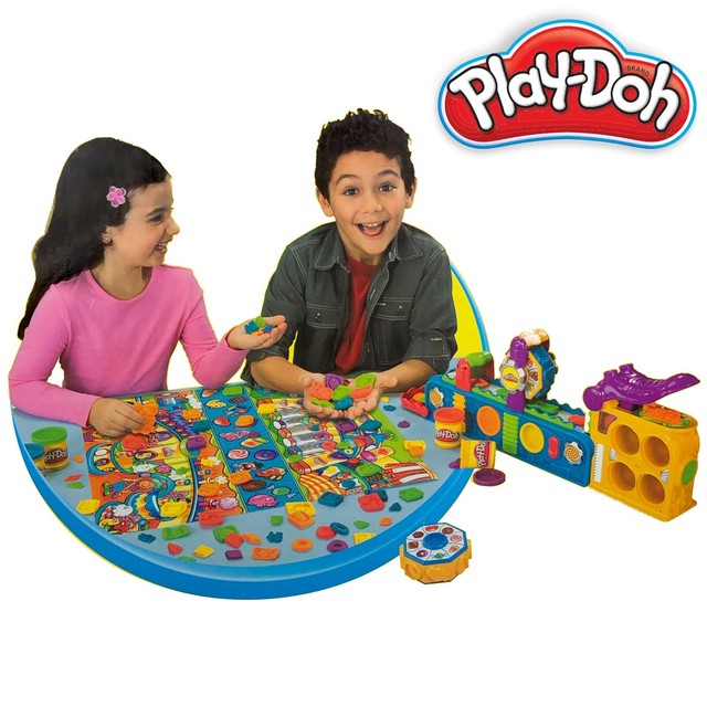 play doh mega fun factory playset with moving conveyor belt