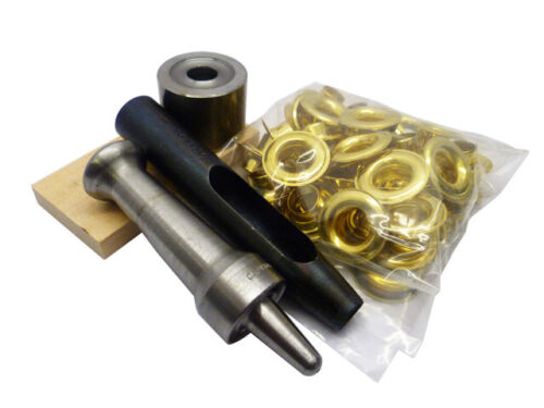 CS Osborne Brass Semi Professional Eyelet Kit - Solid Brass Eyelets - Picture 6 of 8