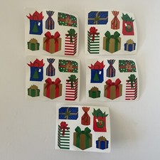 Vintage 2000 Mrs. Grossman's Stickers By The Yard Christmas Presents 5 Sheets