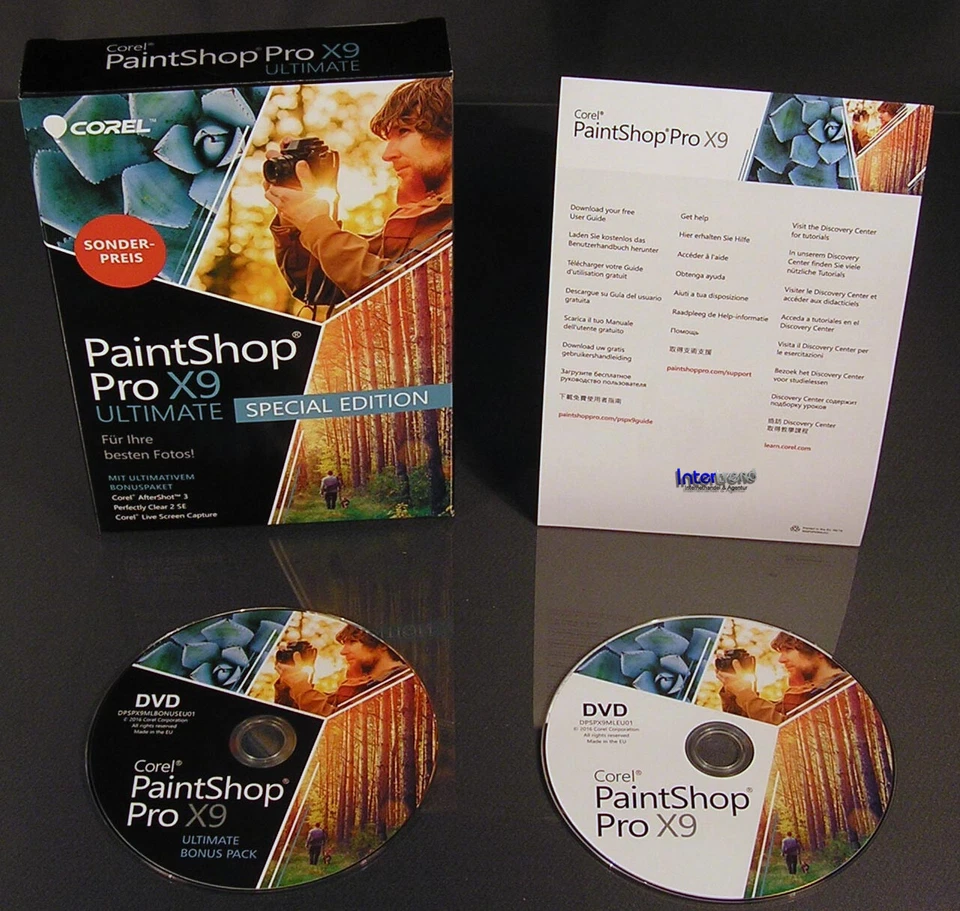 Corel PaintShop Pro X9 Ultimate Vollversion Box + DVD, Handbuch (PDF) OVP NEU - Bild 2 von 4