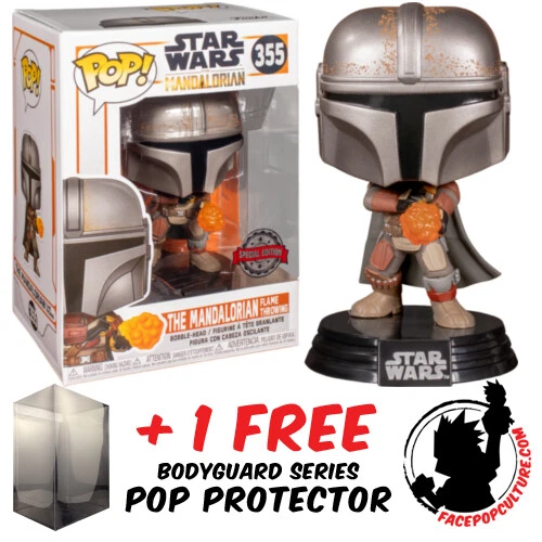 FUNKO POP VINYL STAR WARS THE MANDALORIAN FLAME THROWING #355 EXCLUSIVE