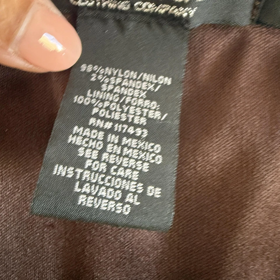 Y2K Rampage Top Medium Brown Lace Stretch Floral Brown Fairy Whimsigoth - Image 3 of 4