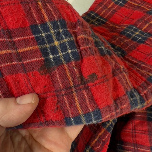 Northwest Territory Quilted Flannel Jacket Shacket Men L Red Blue Plaid Vintage - Picture 6 of 13