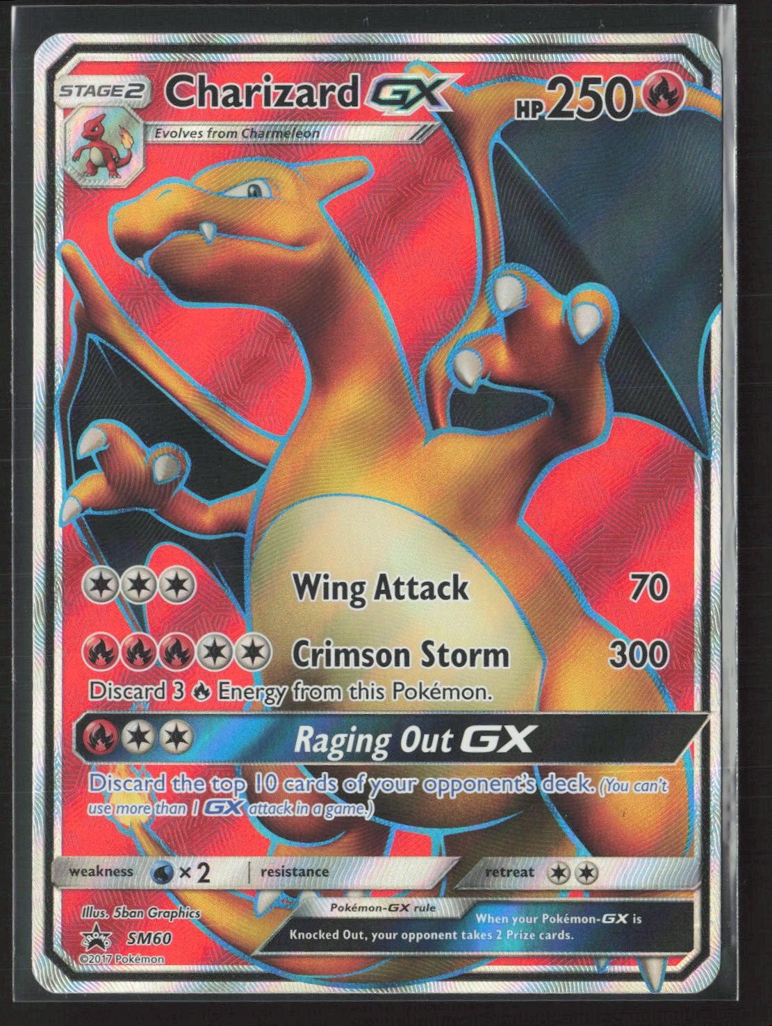 Charizard GX - SM60 Holo Promo Sun & Moon Promo Pokemon Near Mint
