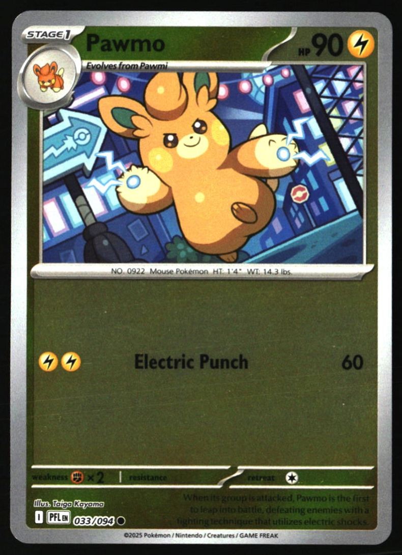 Pawmo 2025 Pokemon #033/094 Holo