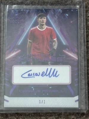 2022 Leaf Charlie McNeil 1/1 Auto Charlie McNeill (Sheffield Wednesday-EFL)