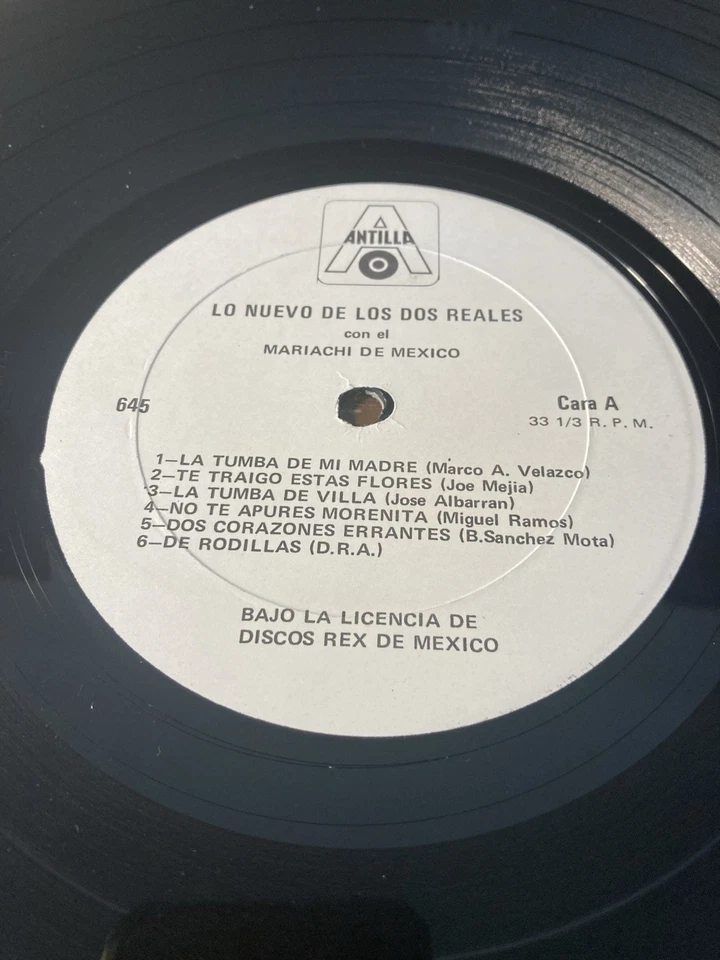 Lo Nuevo De Los Dos Reales Lp! Antilla 645/Tejano/TexMex! VG++ Vinyl/VG+(+) Jkt! - Imagem 3 de 4