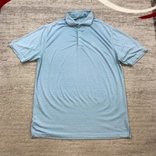 Rhoback Performance Polo Shirt Large Purple Blue Outdoor Golf Dog Club Prep Mens