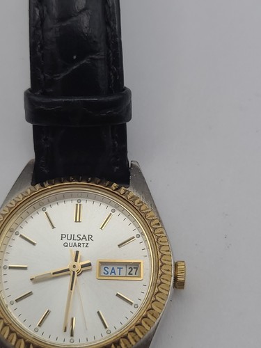 Orologio da polso donna Pulsar V783-X003 day date cinturino nero batteria nuova funzionante - Foto 3 di 14