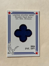 US ARMY SHOULDER PATCH COLLECTOR CARD * 88TH DIVISION * BLUE DEVILS