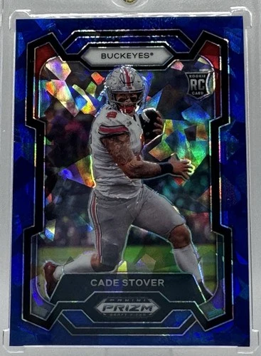 2024 Panini Prizm Draft Picks #174 Cade Stover Blue Ice /99 - OSU | HOU Texans