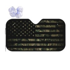 Camo Camouflage Hunting American Flag Windshield Sun Shade, Car Front Window ...