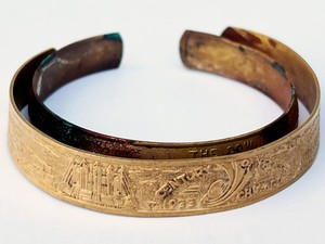 1933 CHICAGO WORLD'S FAIR Cuff Bracelets Adult + Child Sizes and Souvenir Themes