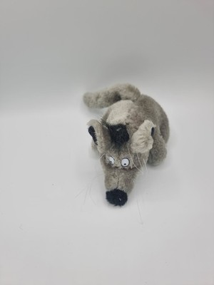 Dimo Uli Stein Maus Plüsch Stofftier 15cm Grau 1985 Vintage Ratte West Germany
