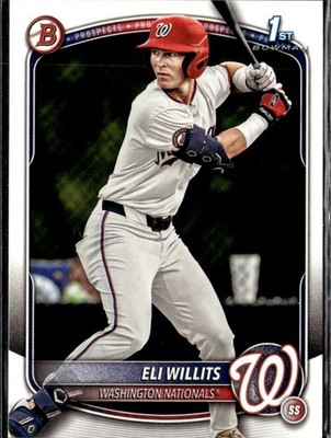 2025 Bowman Draft Paper 1st Eli Willits Nationals BD-1 5 card lot 