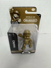 World of Nintendo 2.5” Super Mario Gold Trophy Series Mario figure -New/Sealed