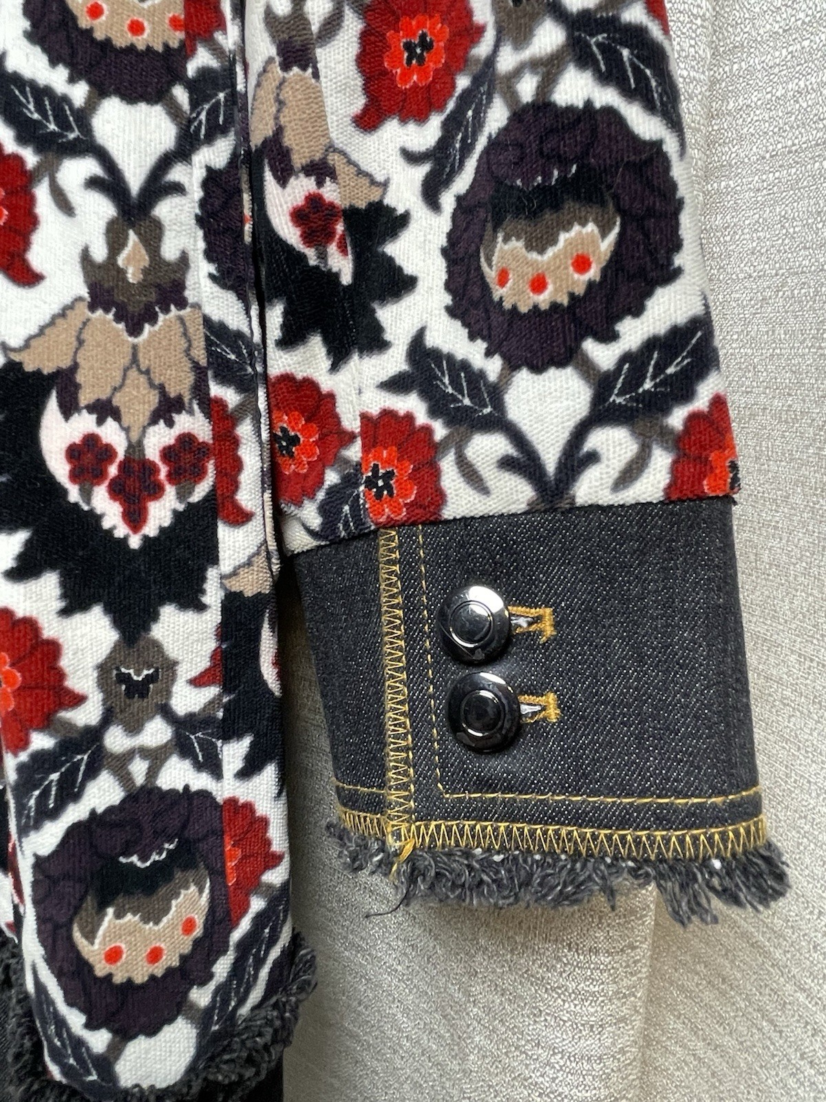 ETCETERA Women Fringe Jacket Multi Color Velvet F… - image 10