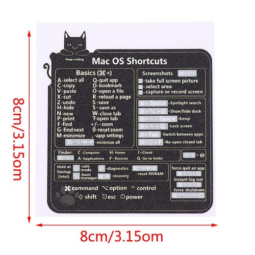 Autocollant de raccourci clavier pour système Mac OS, 1 pièce - Bild 3 von 11