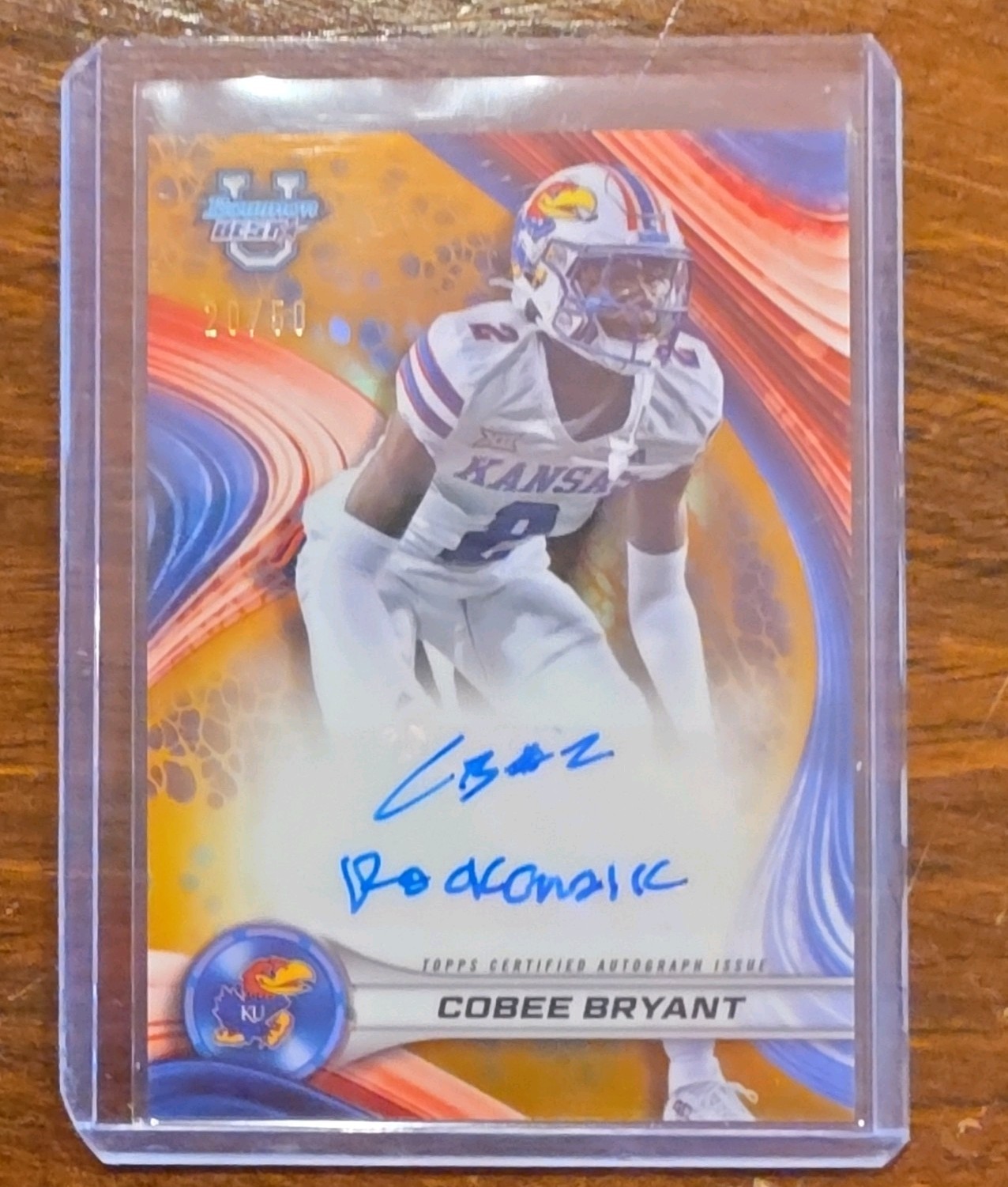 Topps 2024 Bowman's Best Univ Best of 2024 Autos Cobee Bryant RC Auto /50
