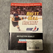 Brett Hull Hockey Instruction Booklet Manual ONLY SNES Super Nintendo