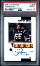 2001 UD VINTAGE VINTAGE SIGNATURES #JSVS JUNIOR SEAU PSA 8 AUTO