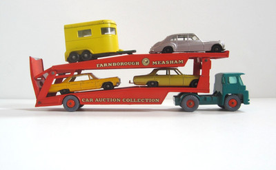 Matchbox Lesney King Size GUY WARRIOR CAR TRANSPORTER K-8 + 4