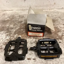 Old School BMX Bicycle MKS MP202 MP-202 PEDALS 1/2” 1980’s ORIGINAL RARE BLACK 