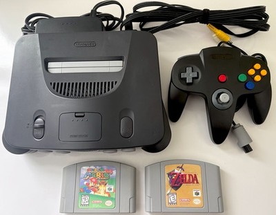 Nintendo 64 N64 Console Bundle Zelda Ocarina  Super Mario 64  AUTHENTIC  G2U