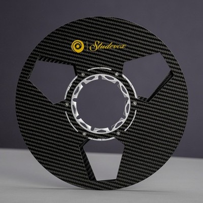 1X Studevox Pro Black 10.5'' Carbon Fiber 1/4'' Tape Reel For Reel Tape Recorders
