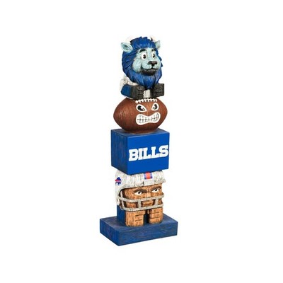 Buffalo Bills Tiki Totem Garden Statue, Hand Painted Resin, 16 Inch, Indoor...