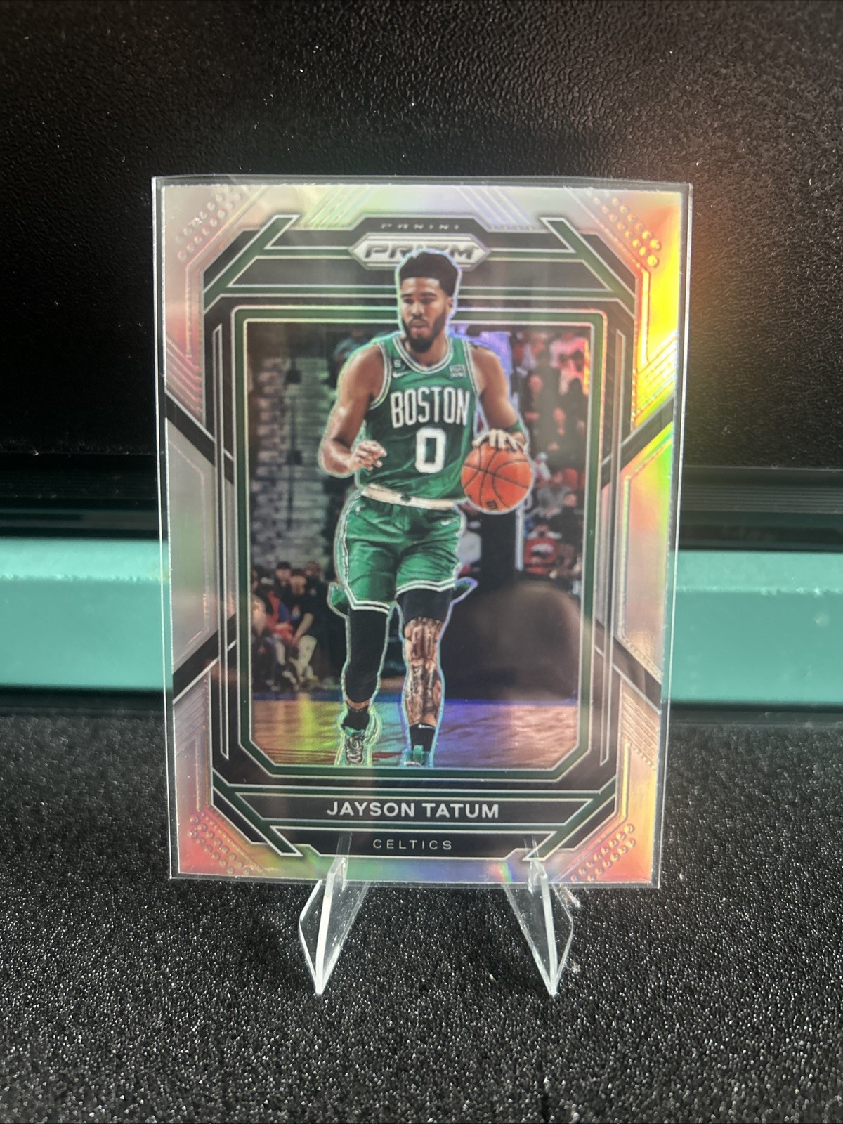 2022-23 Panini Prizm Jayson Tatum Silver Refractor #17 Boston Celtics