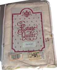 Estate Quilts Tea Stain Vintage Queen Dust Ruffle 60 x 80 NIB
