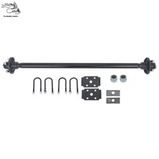 2000lbs 2Klbs Trailer Axle For trailers RVs trucks 4 lug-4" 44" Hub Face Iron