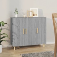 Sideboard Anrichte Grau Sonoma 90X34X80 Cm Holzwerkstoff Wohnzimmer