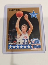 1990-91 NBA Hoops - All-Star Game Larry Bird #2 TM on Top of Back