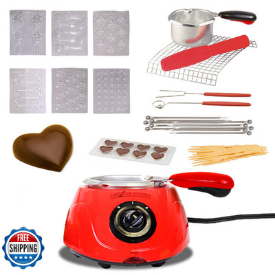 Total Chef Single Pot Chocolate Melter - Electric Candy Melting Hot Fondue Pot W