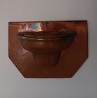 Antique Covered Holy Water Stoup Basin Font Copper / Patina Wall Mount RARE FIND — photo 9