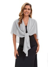 Chiffon Evening Shawl Scarf Wedding Shawls and Wraps for Women Party Bridal D...