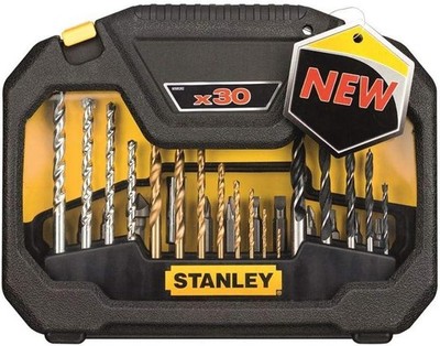 Stanley FatMax 30-teiliges Bohrer-Set für Holz, Metall & Mauerwerk - 1,5-6 mm